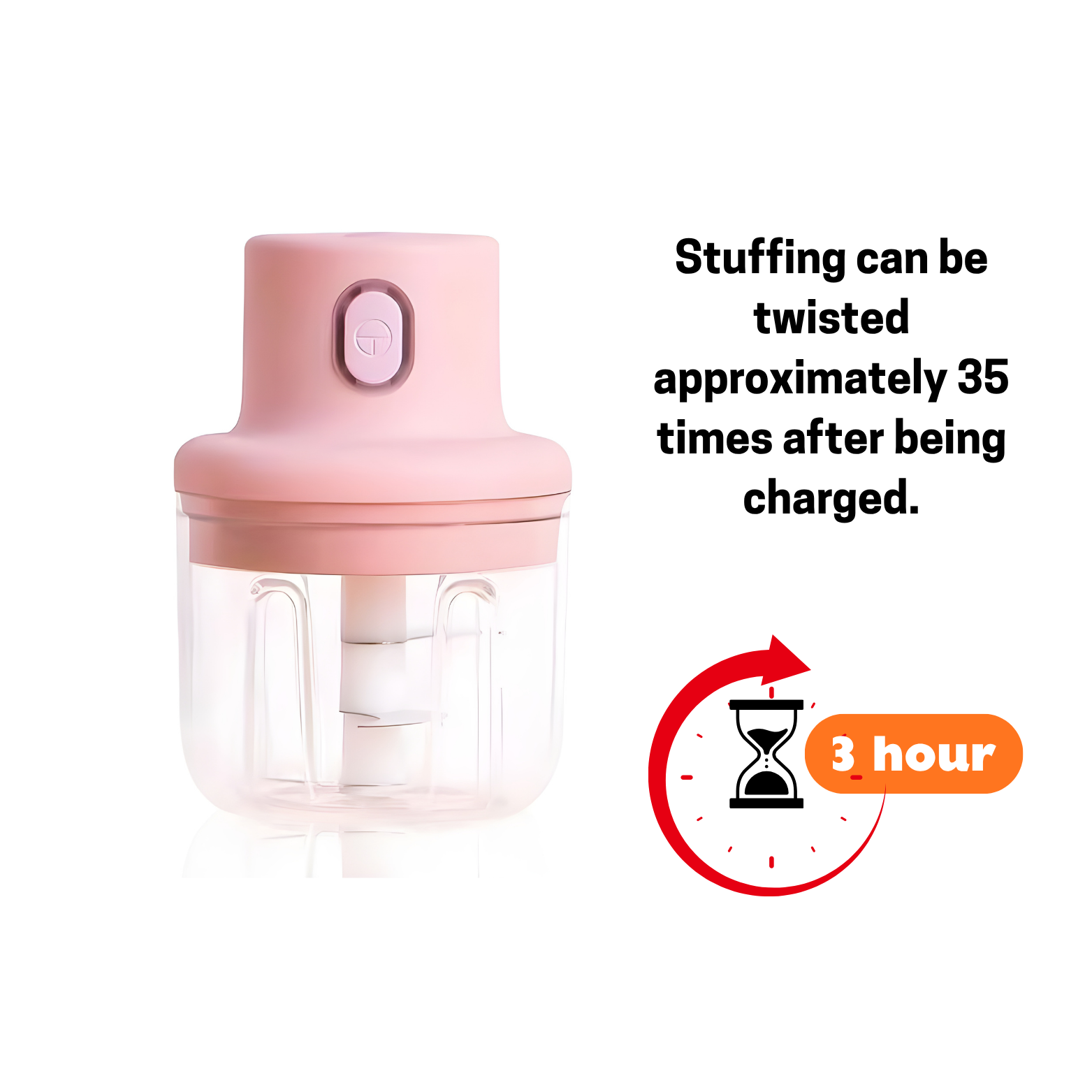 Mini Electric Food Chopper 250ml – Garlic, Onion & Vegetable Cutter